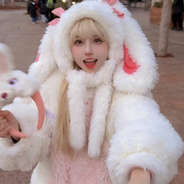 Fluffy Bunny Suit For Kids and Adults - Image 2