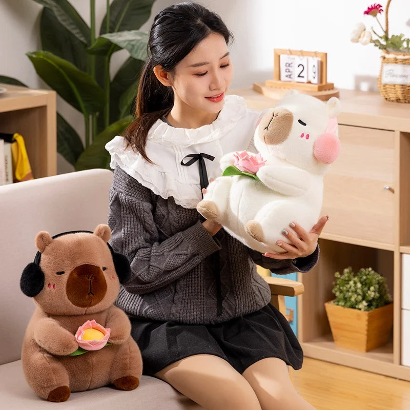 Fluffy Capybara & Monkey Plushie Pals - Image 12