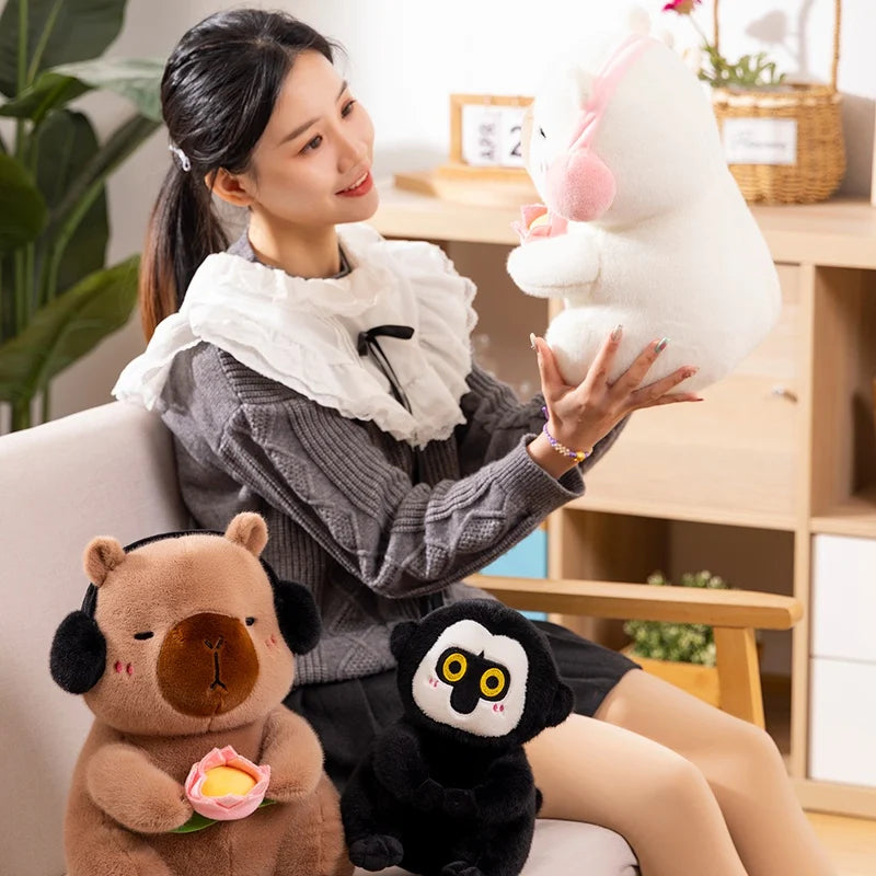 Fluffy Capybara & Monkey Plushie Pals - Image 9
