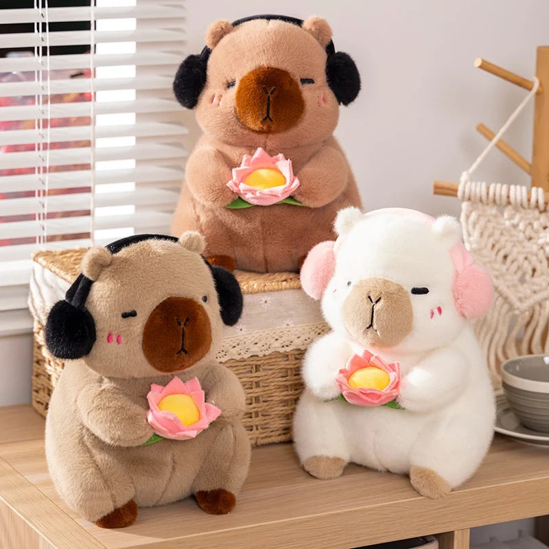 Fluffy Capybara & Monkey Plushie Pals - Image 2