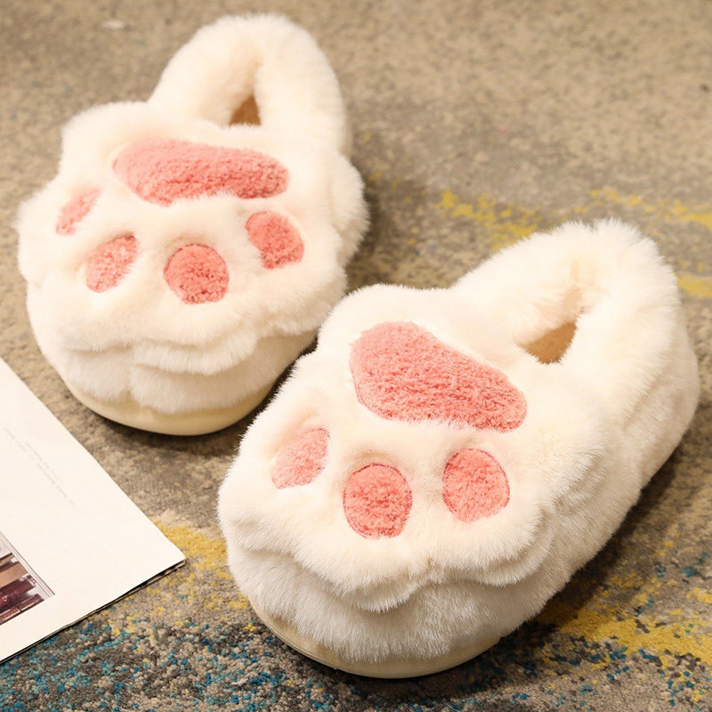 Fluffy Cat Paw Warm Slippers - Image 8