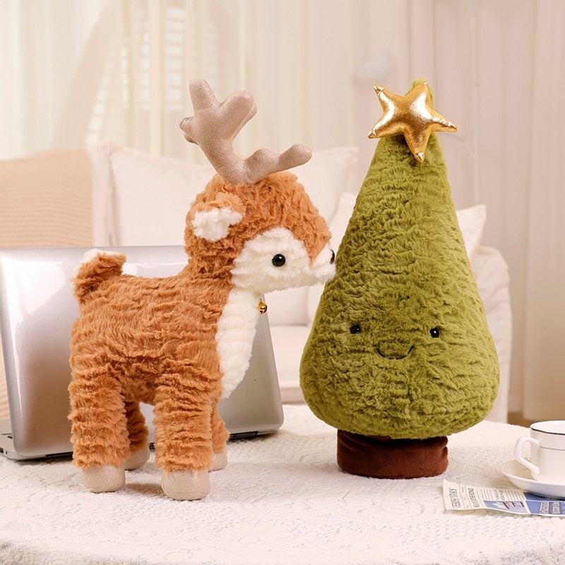 Fluffy Christmas Tree Reindeer Plushie - Image 2