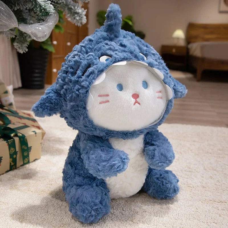 Fluffy Dog & Cat in Shark Outfit Plushie - Image 19