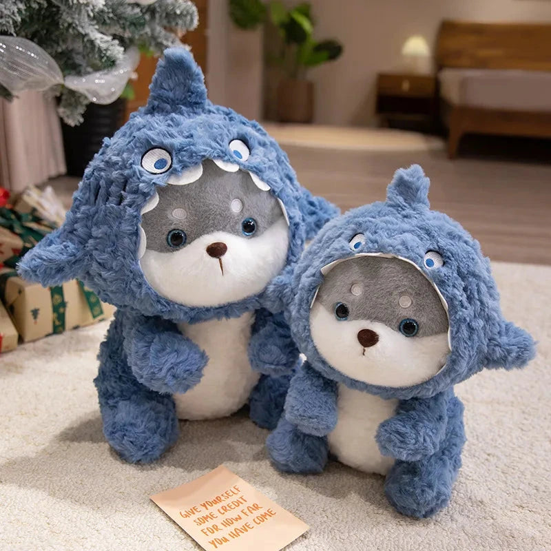 Fluffy Dog & Cat in Shark Outfit Plushie - Image 16