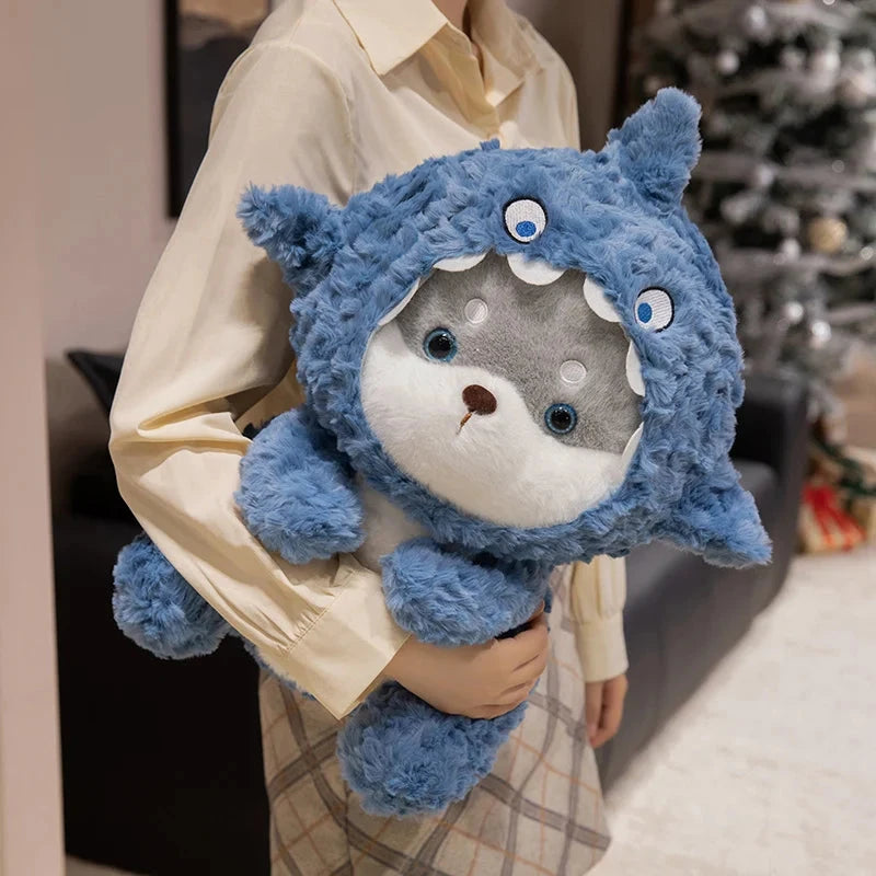 Fluffy Dog & Cat in Shark Outfit Plushie - Image 15
