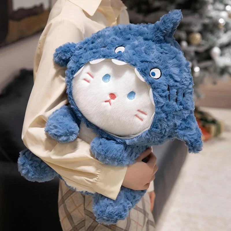 Fluffy Dog & Cat in Shark Outfit Plushie - Image 13