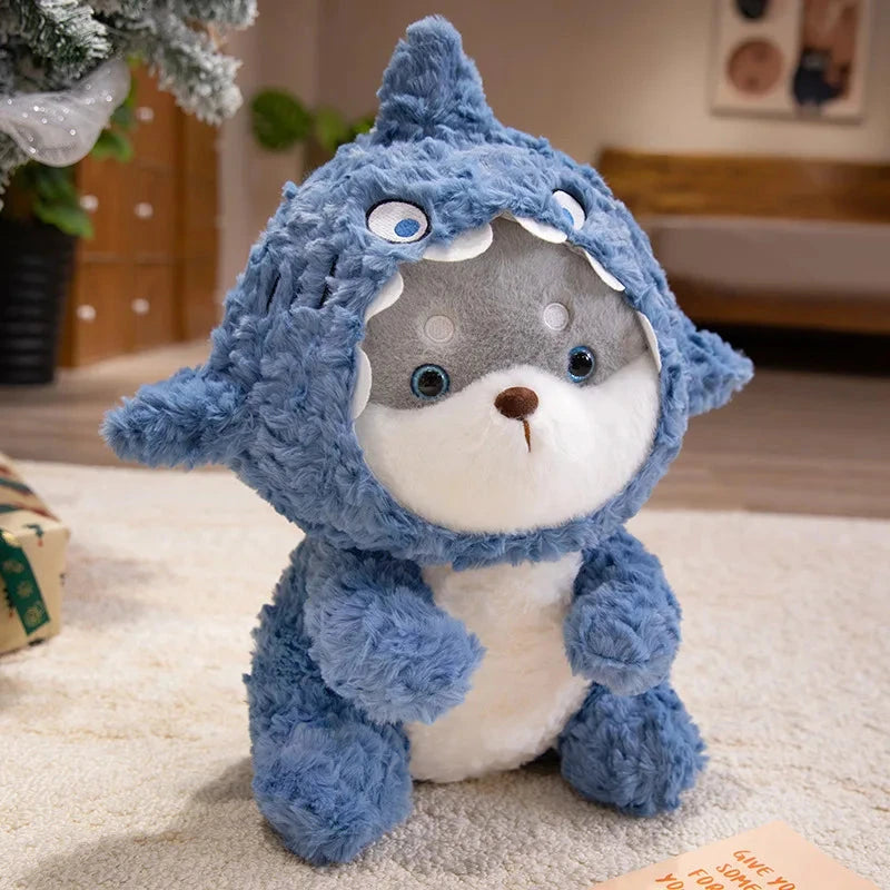 Fluffy Dog & Cat in Shark Outfit Plushie - Image 18