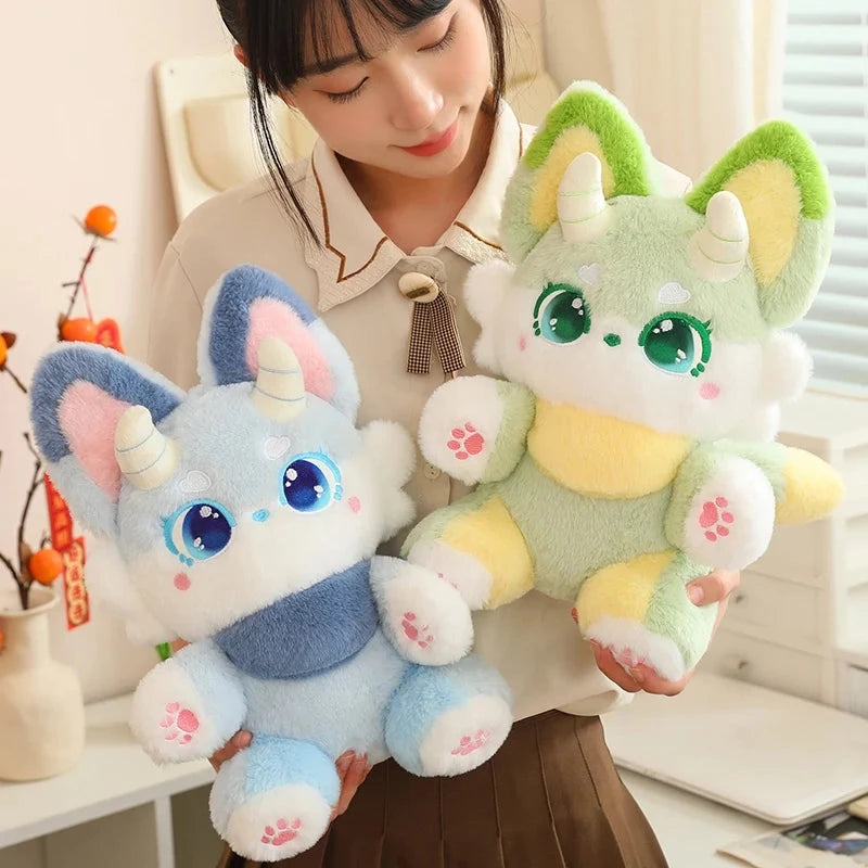 Fluffy Dreamy Horned Fox Plushies - Image 3