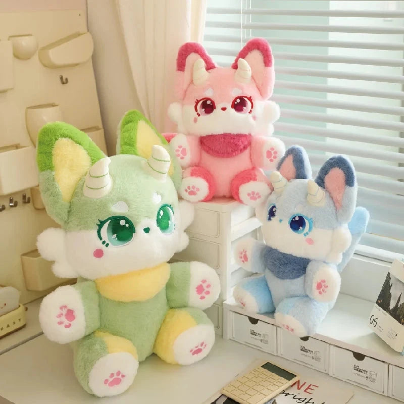 Fluffy Dreamy Horned Fox Plushies - Image 2