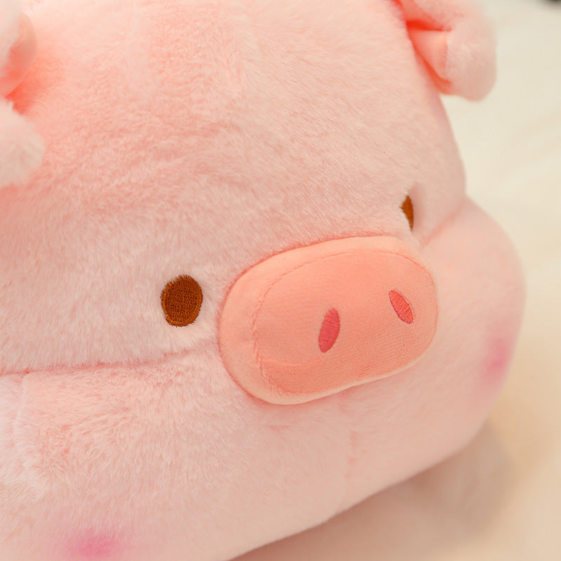 Fluffy Pink Pig Plush Toy - Image 6