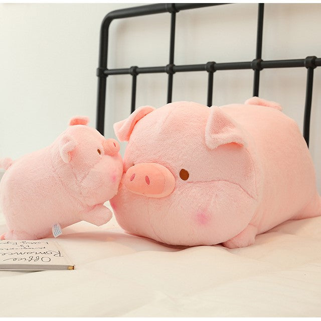 Fluffy Pink Pig Plush Toy - Image 3