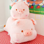 Fluffy Pink Pig Plush Toy