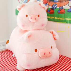 Fluffy Pink Pig Plush Toy