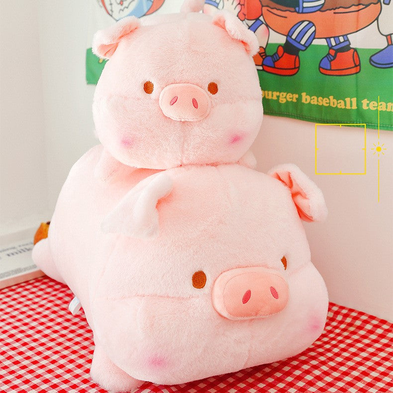 Fluffy Pink Pig Plush Toy