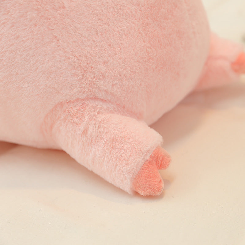 Fluffy Pink Pig Plush Toy - Image 7