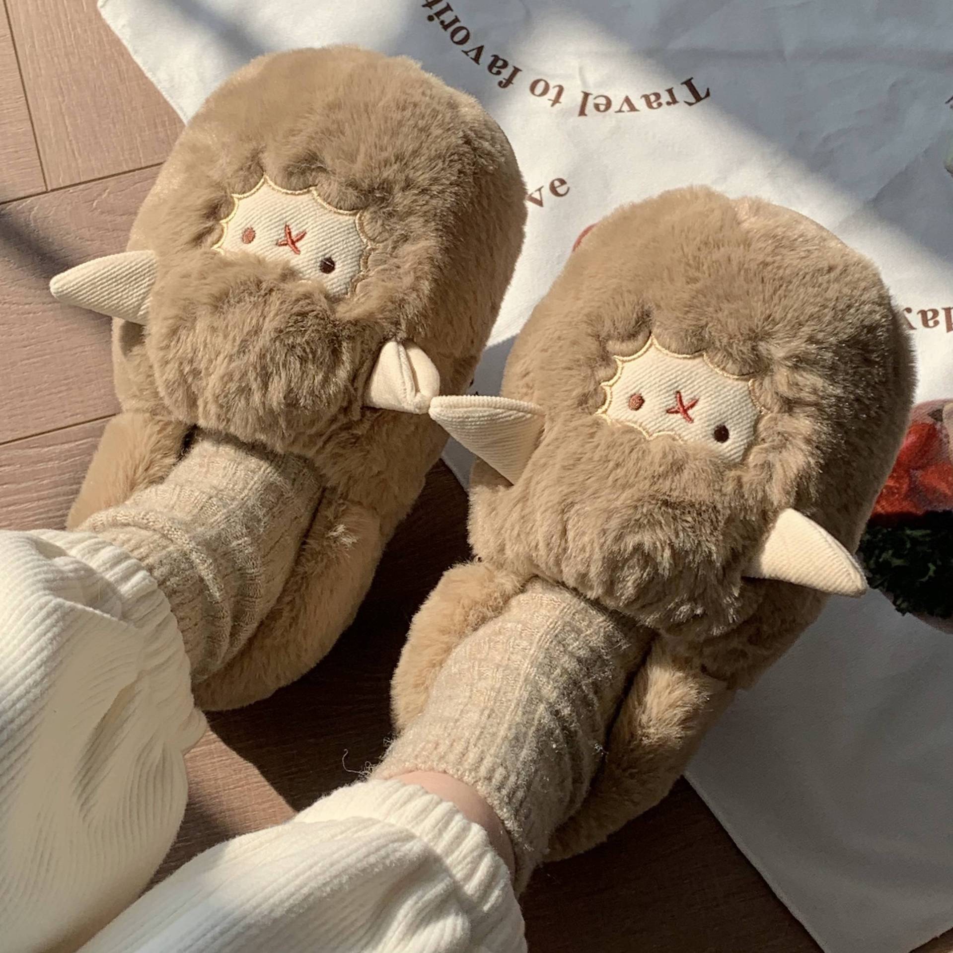 Fluffy Sheep Slippers - Image 3
