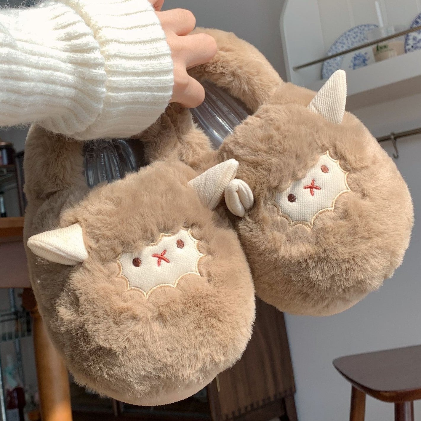 Fluffy Sheep Slippers - Image 2