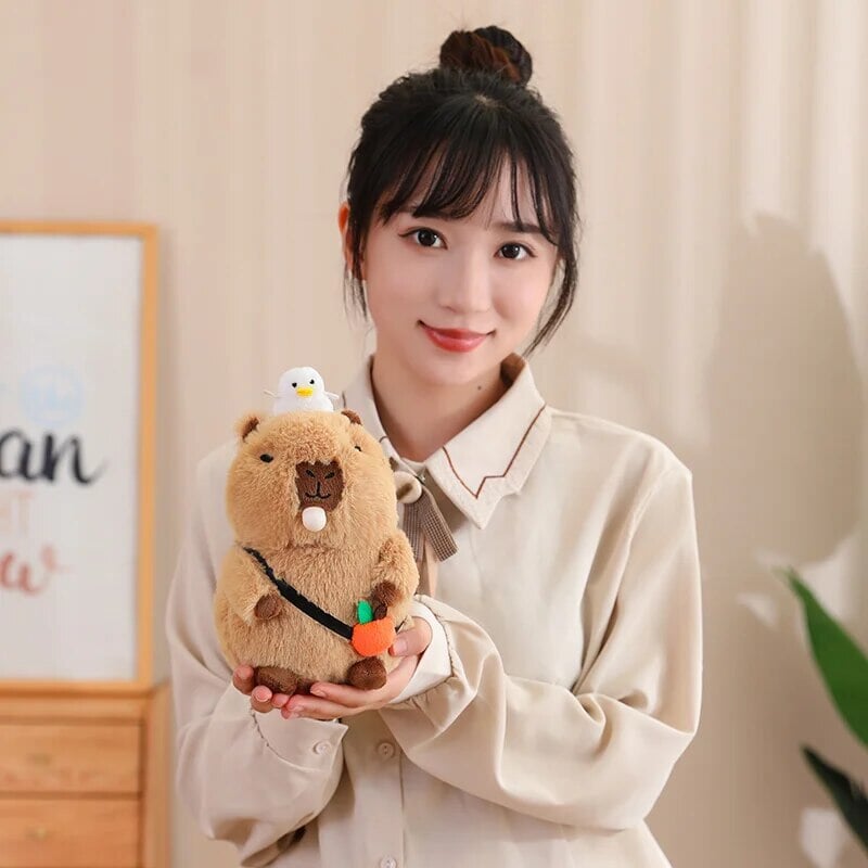 Fluffy Sleepy Capybara with Orange Plushie - Image 33