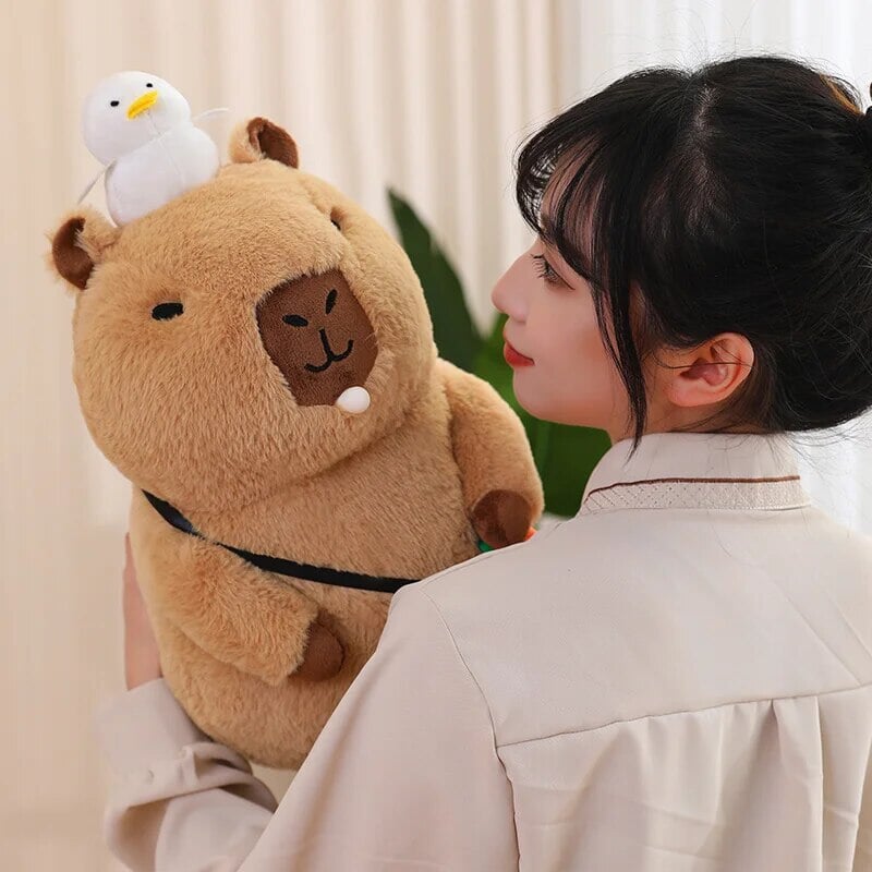 Fluffy Sleepy Capybara with Orange Plushie - Image 27