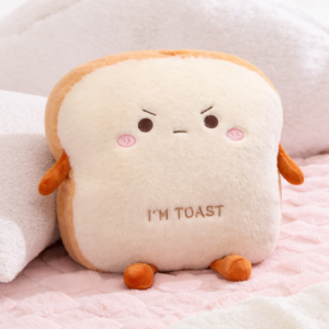 fluffy toastie bread hand warmer plushies 4