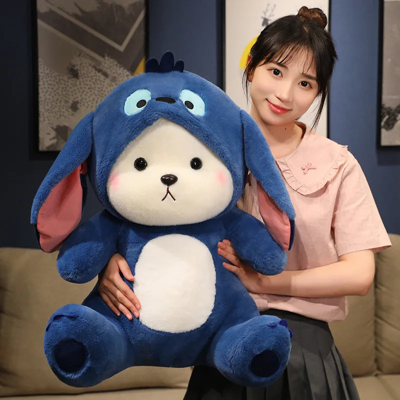Fluffy White Bear Donkey Outfit Plushie - Image 12