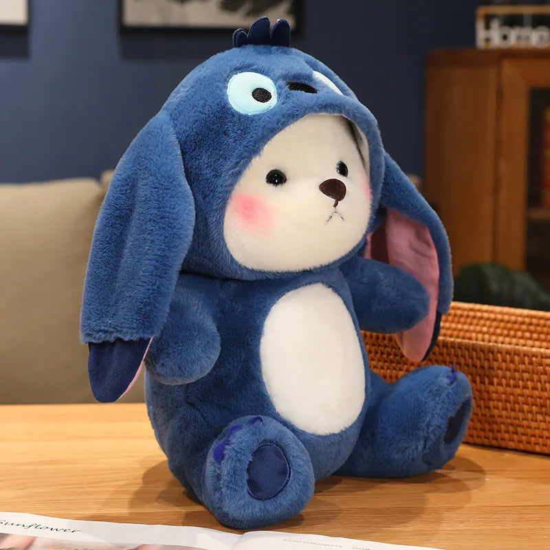 Fluffy White Bear Donkey Outfit Plushie - Image 9