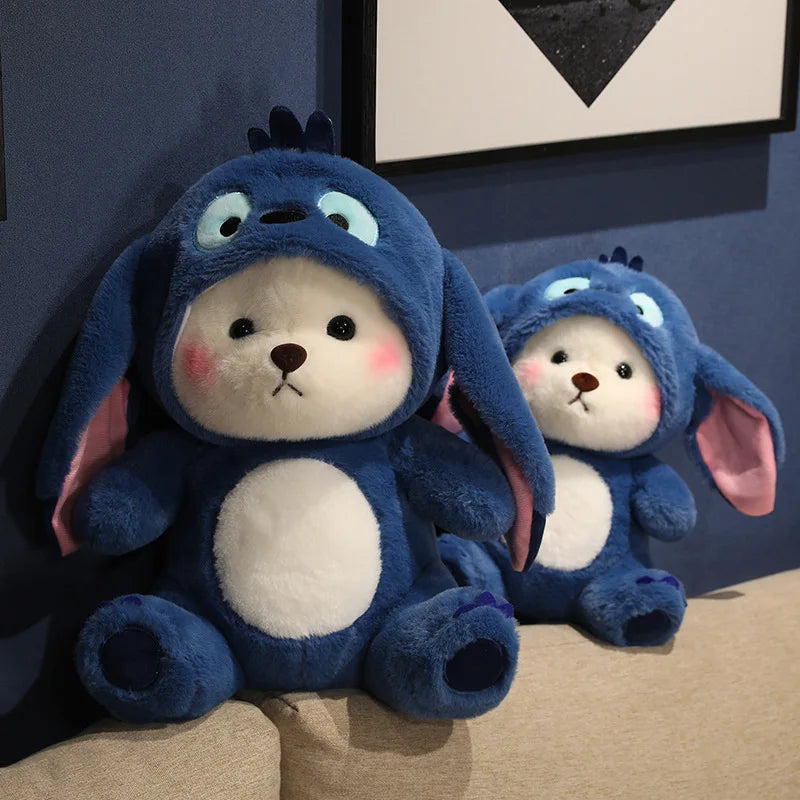 Fluffy White Bear Donkey Outfit Plushie - Image 7