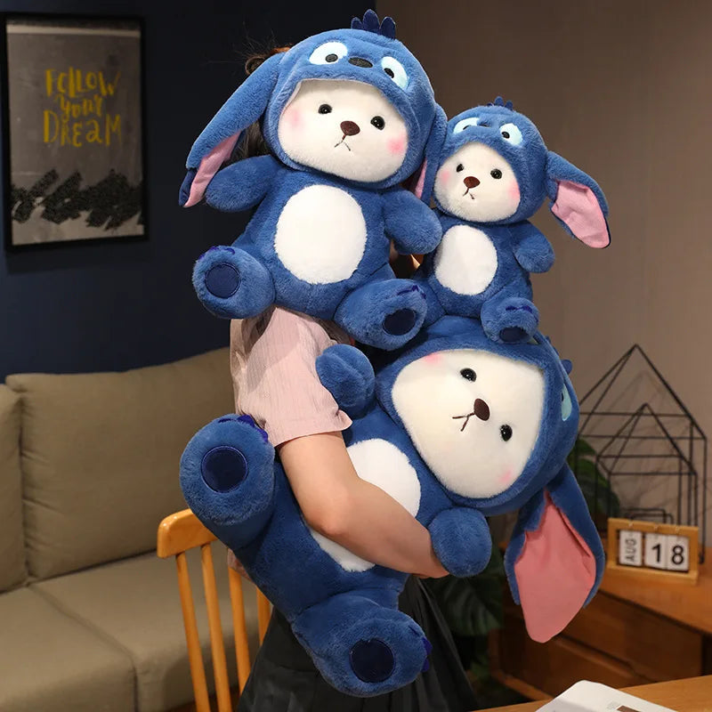Fluffy White Bear Donkey Outfit Plushie - Image 6