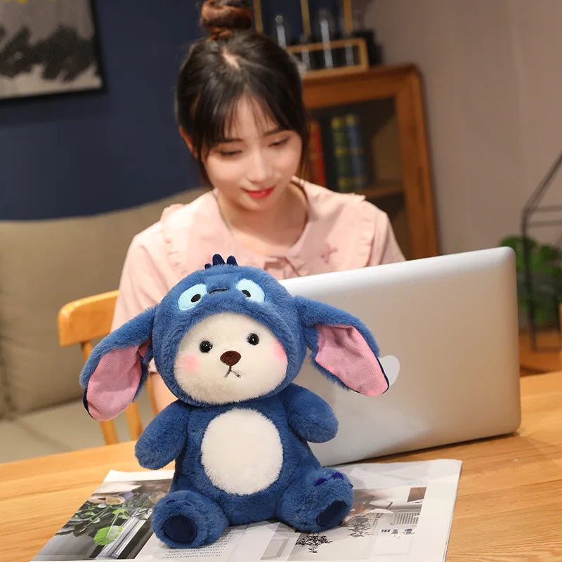 Fluffy White Bear Donkey Outfit Plushie - Image 23