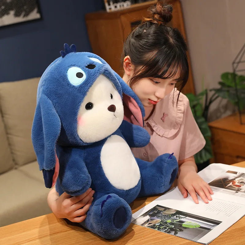 Fluffy White Bear Donkey Outfit Plushie - Image 20