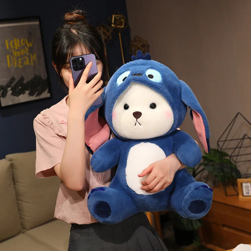 Fluffy White Bear Donkey Outfit Plushie - Image 18