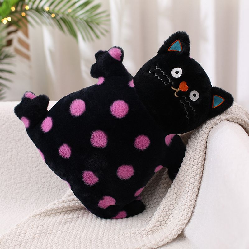 Funky Polka Dot Cat Plush Toy - Image 8