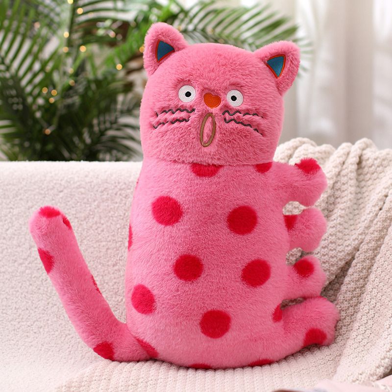Funky Polka Dot Cat Plush Toy - Image 5