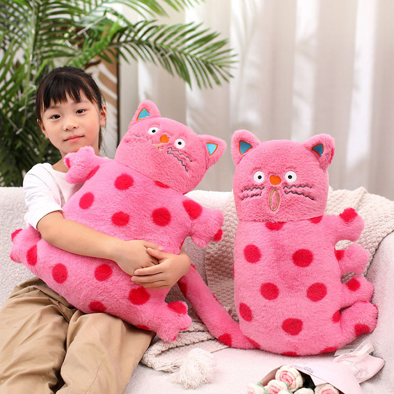 Funky Polka Dot Cat Plush Toy - Image 10