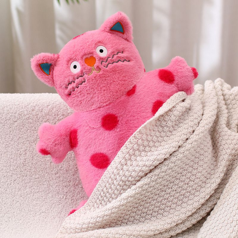 Funky Polka Dot Cat Plush Toy - Image 7