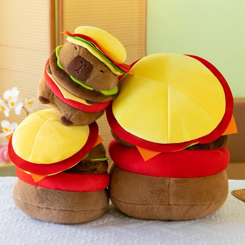 Funny Capybara Hamburger Plush - Image 3