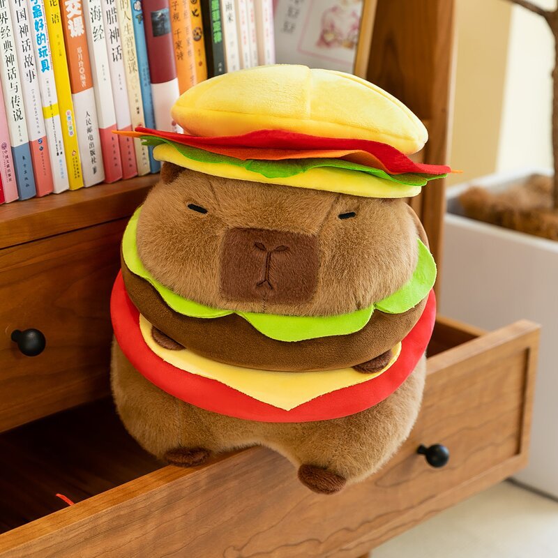 Funny Capybara Hamburger Plush - Image 4
