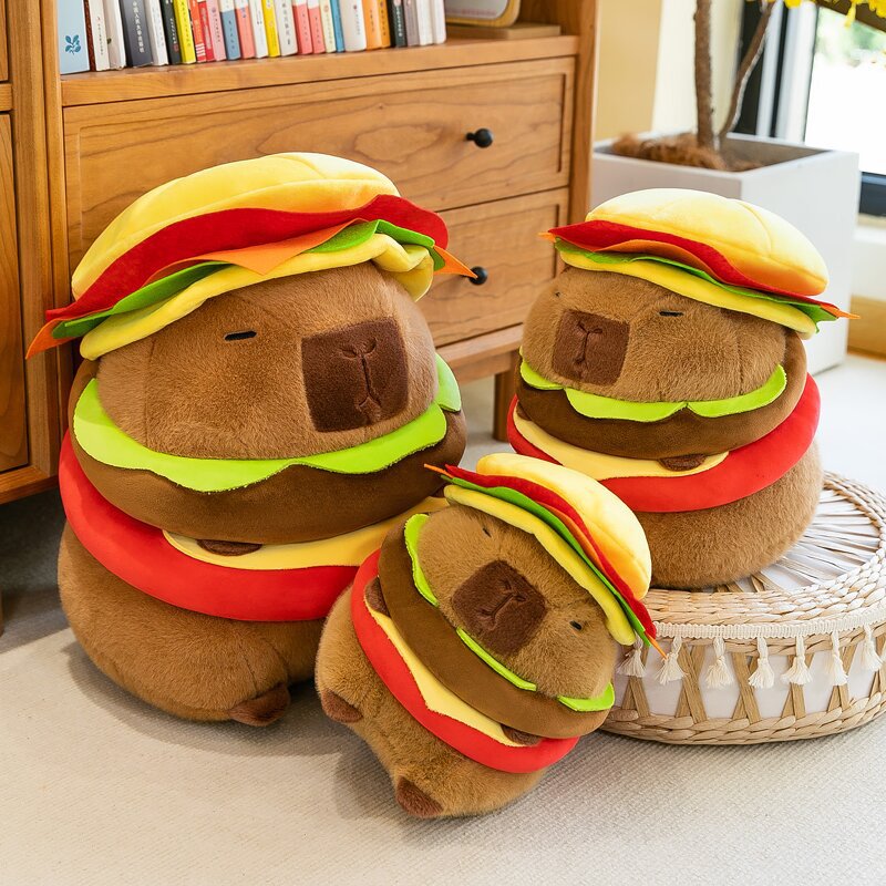 Funny Capybara Hamburger Plush - Image 2