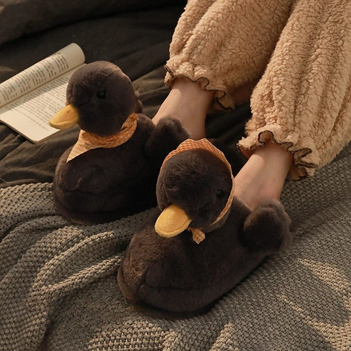 Funny Duck Plush Slippers | Adorable Fluffy Slippers - Image 5
