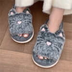 Furry Cat Ear Slippers