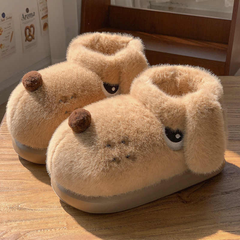 Fuzzy Dog Slippers with Floppy Ears - Image 5