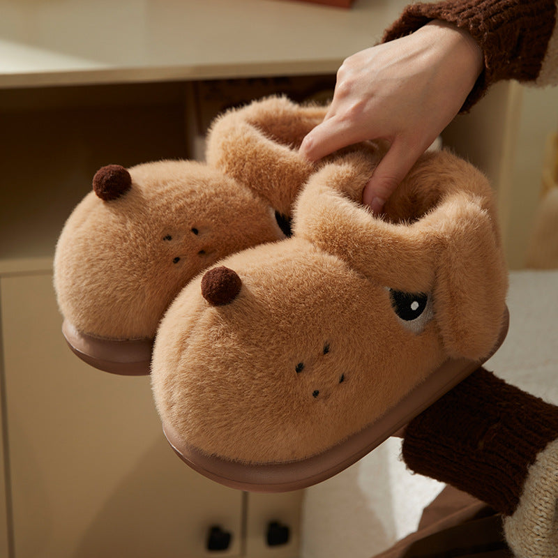 Fuzzy Dog Slippers with Floppy Ears - Image 3