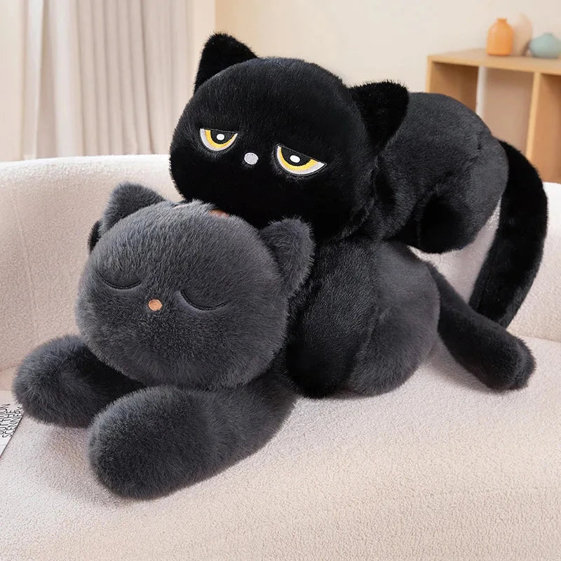Giant Black Grey Cat Plushies - Image 3