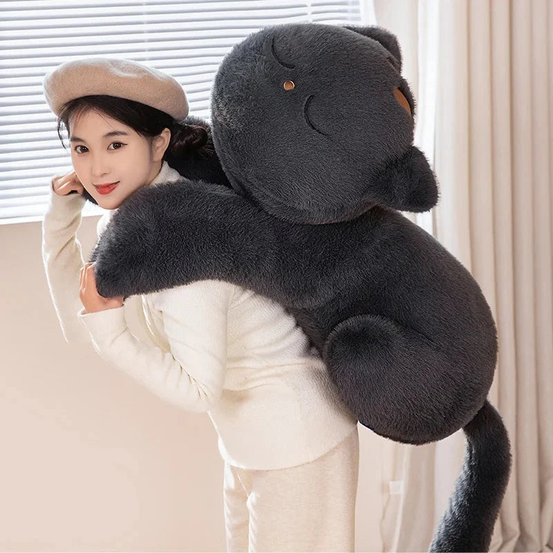 Giant Black Grey Cat Plushies - Image 4