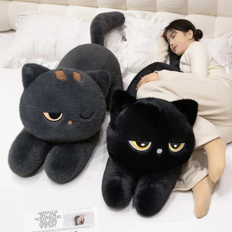 Giant Black Grey Cat Plushies - Image 2