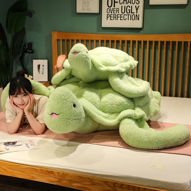 Giant Fluffy Cheerful Turtle Plushie - Image 8