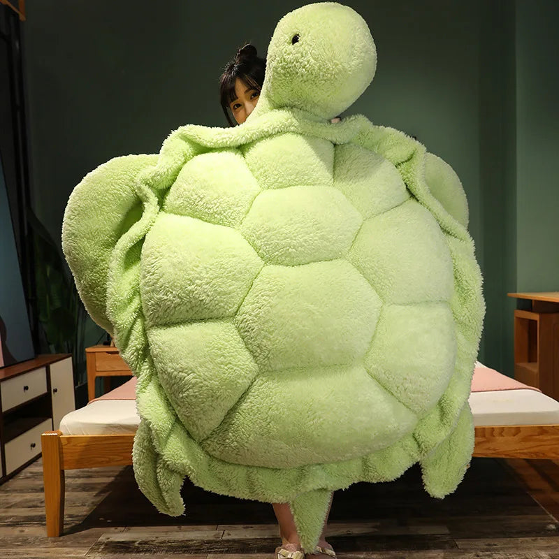 Giant Fluffy Cheerful Turtle Plushie - Image 5