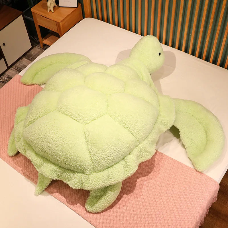 Giant Fluffy Cheerful Turtle Plushie - Image 6