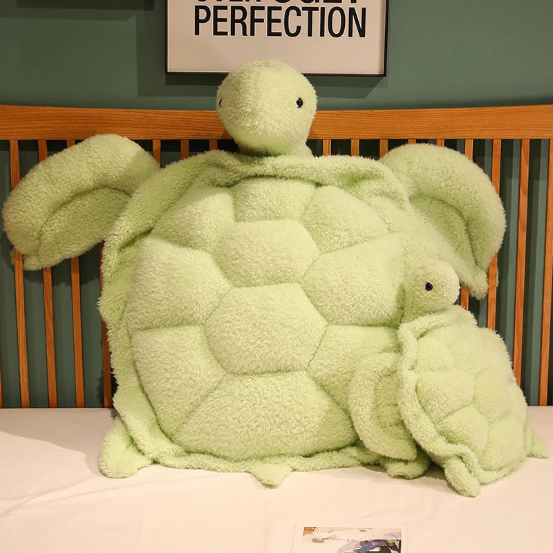 Giant Fluffy Cheerful Turtle Plushie - Image 4