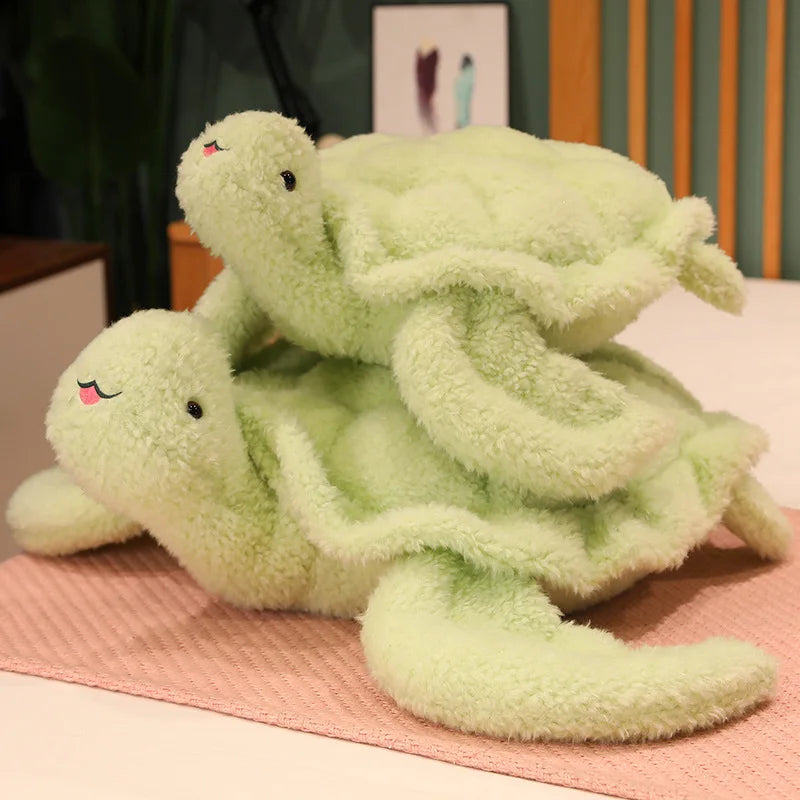 Giant Fluffy Cheerful Turtle Plushie - Image 3